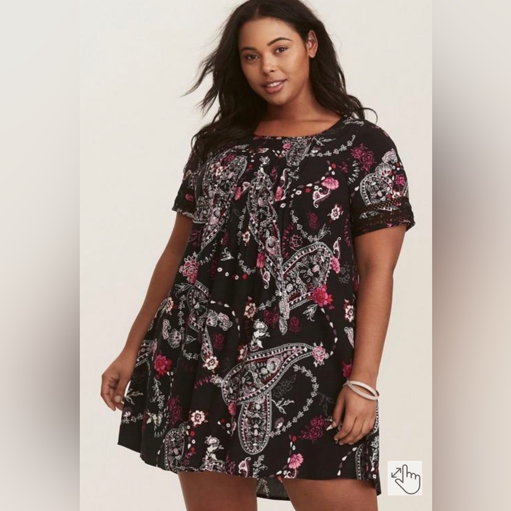 Torrid Mini Challis Trapeze Dress